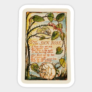 The Sick Rose - William Blake: Sticker